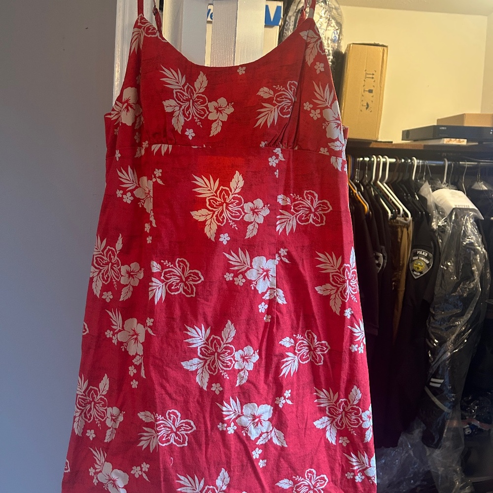 Red Floral Mini Dress